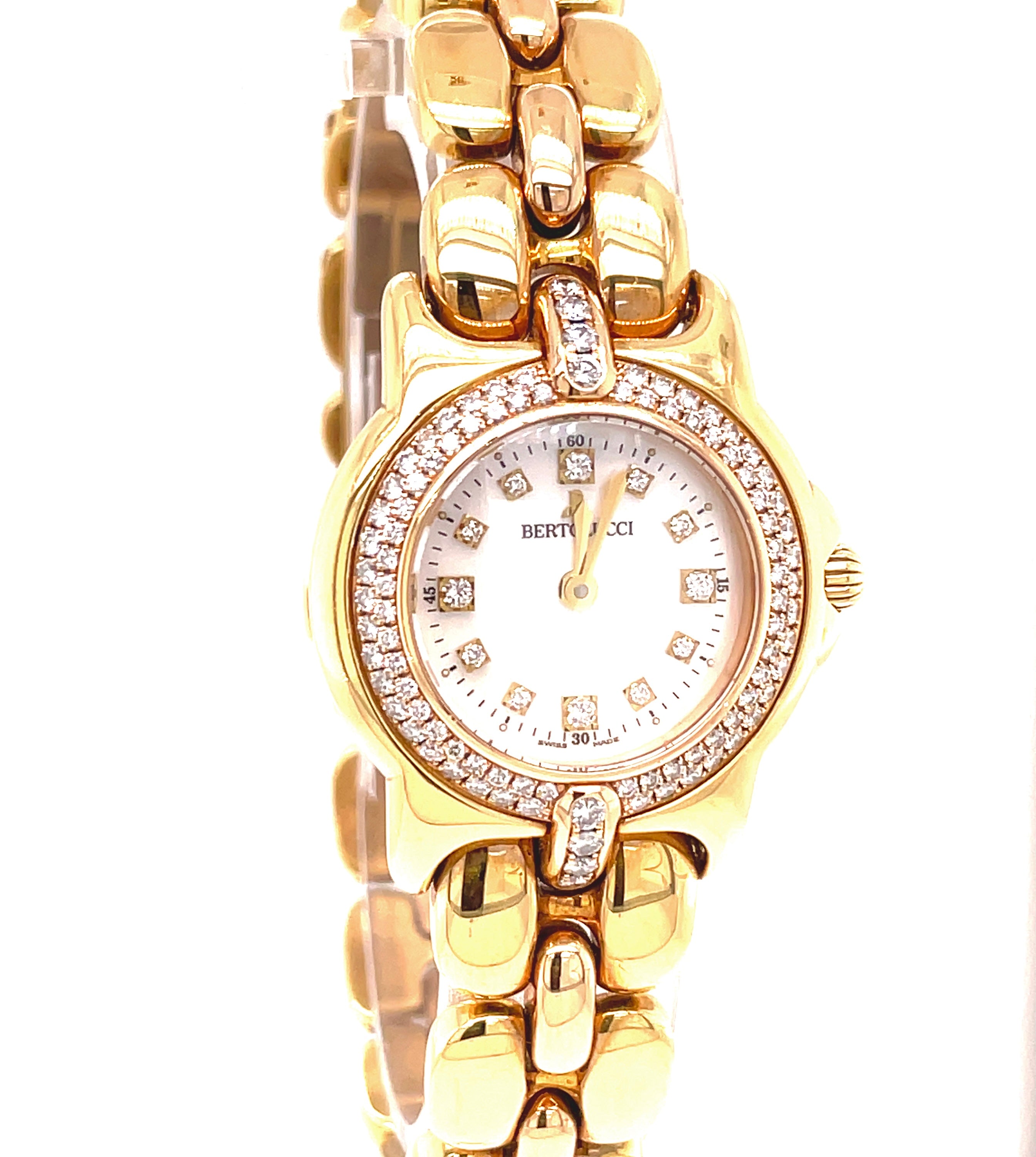 Bertolucci Diamond Vir Yellow Gold Watch – SouthMiamiJewelers