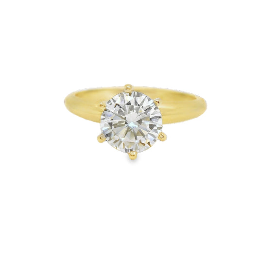 Solitaire Round Brilliant Diamond 1.60 cts Front View