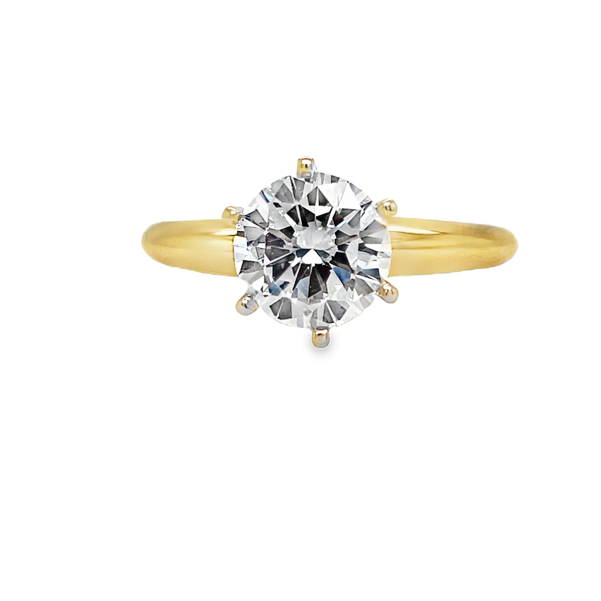 Solitaire Round Brilliant Diamond 1.60 cts Front View