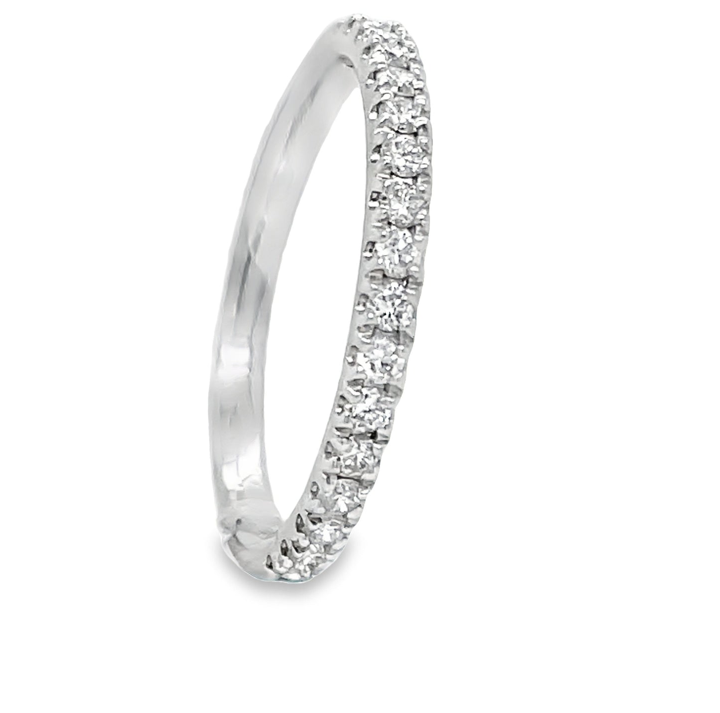 Anniversary Diamond White Gold Ring 0.22 cts Side view 