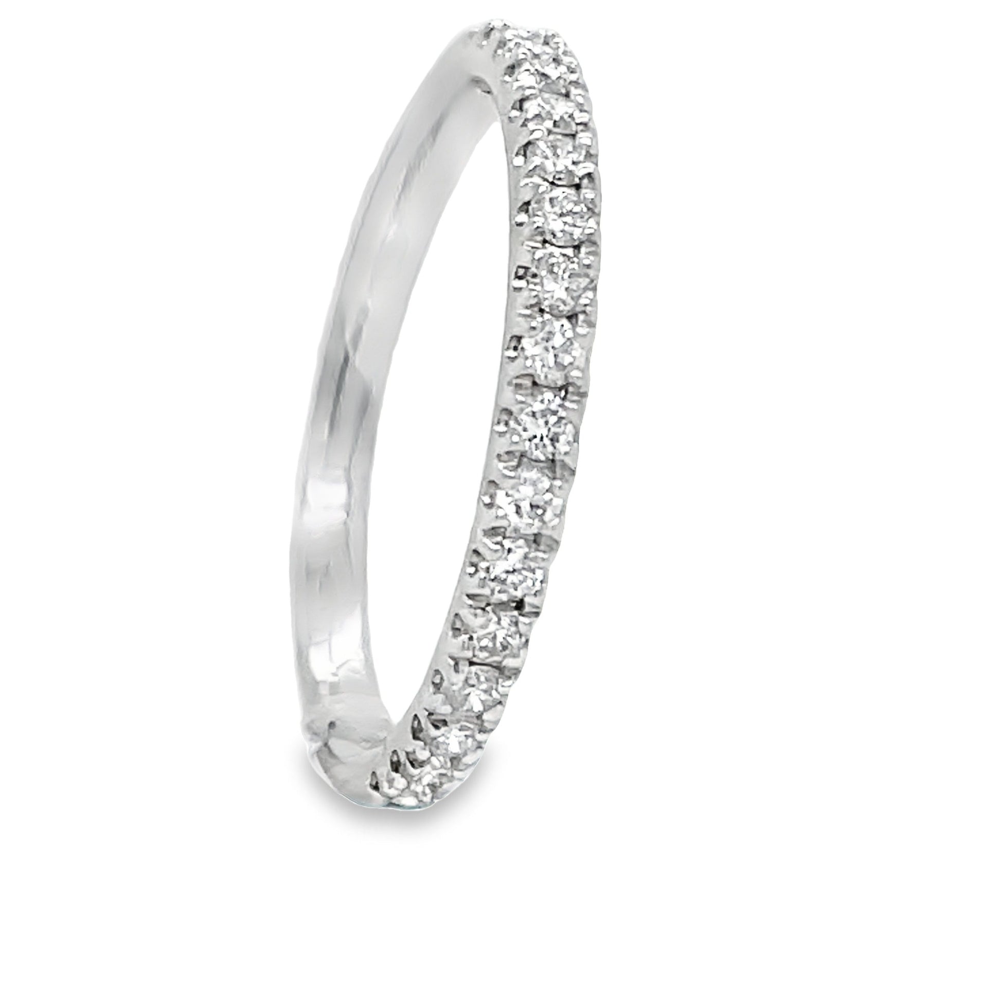 Anniversary Diamond White Gold Ring 0.22 cts Side view 