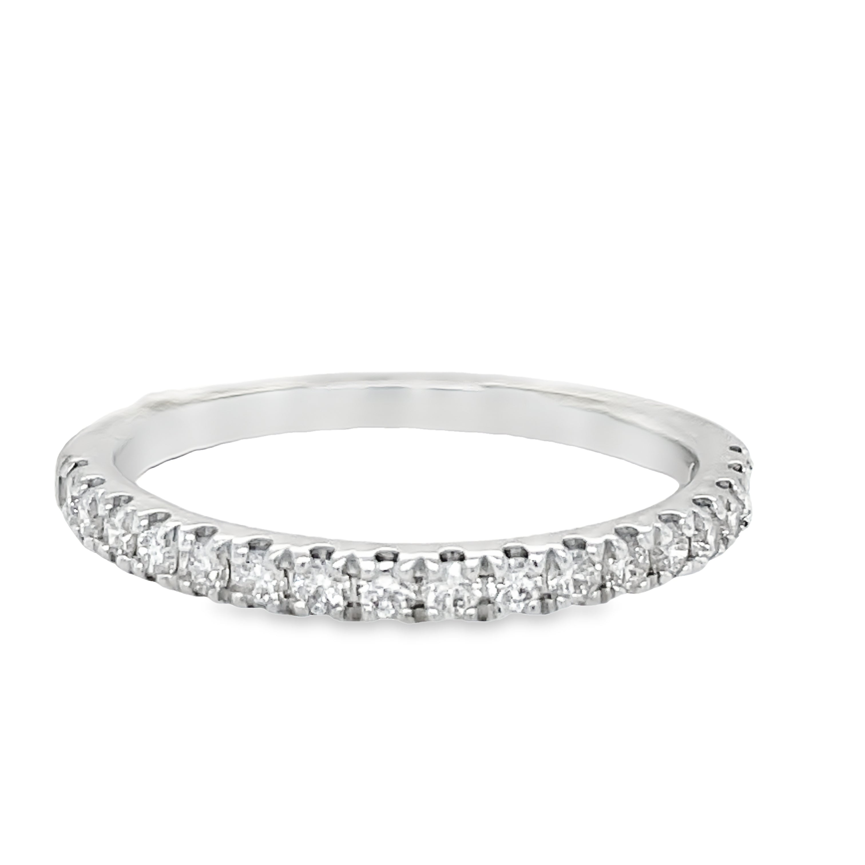 Celebrate an anniversary with this exquisite 0.22 ct diamond ring. Crafted in 14k white gold band, the diamond is set in a prong setting for maximum sparkle. Guaranteed to impress.