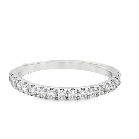 Anniversary Diamond White Gold Ring 0.22 cts Top view 