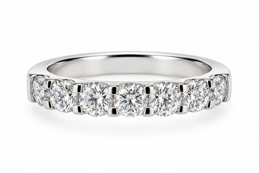 Front view of Seven Stone Anniversary Band 1.35 cts