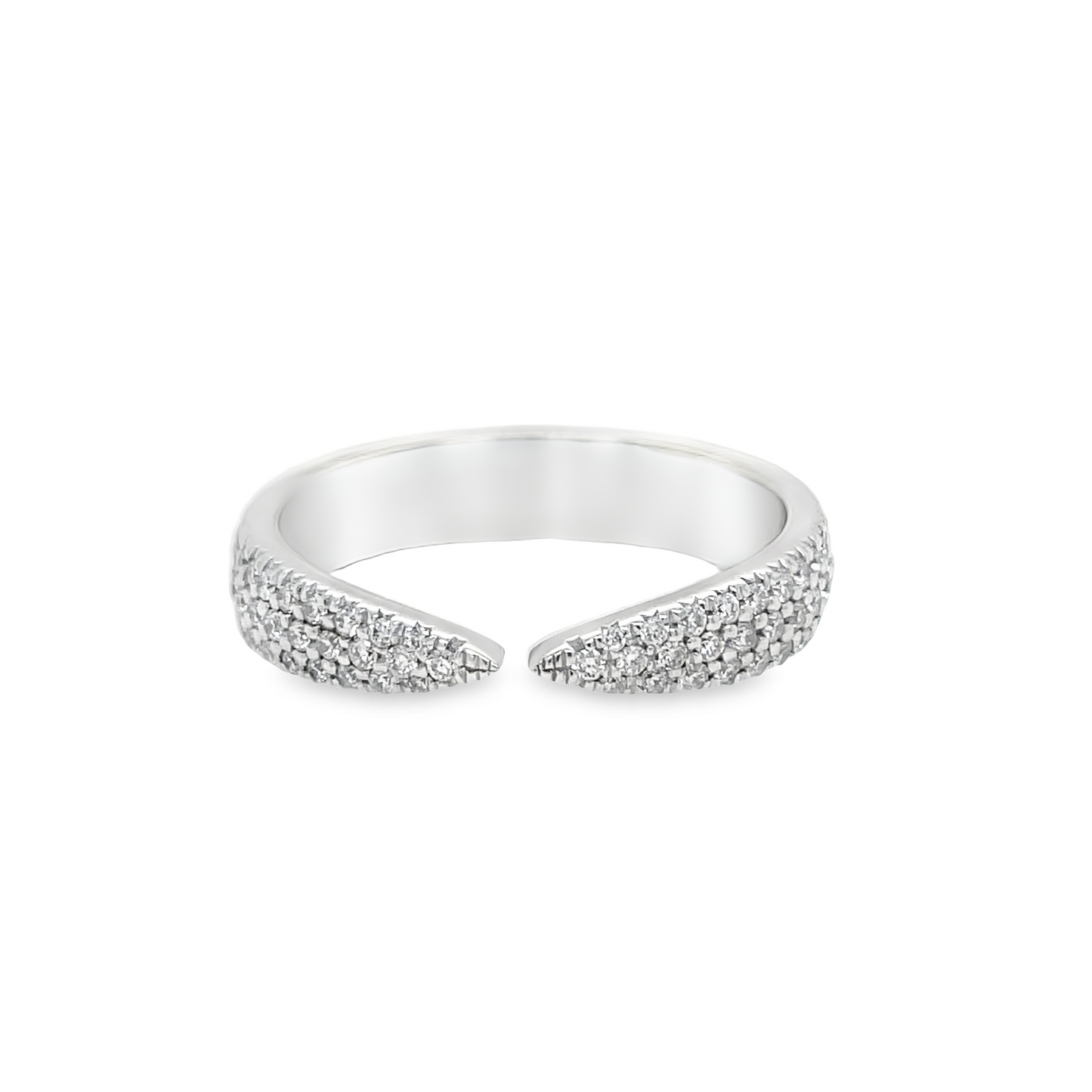 White Gold Open End Ring Top view
