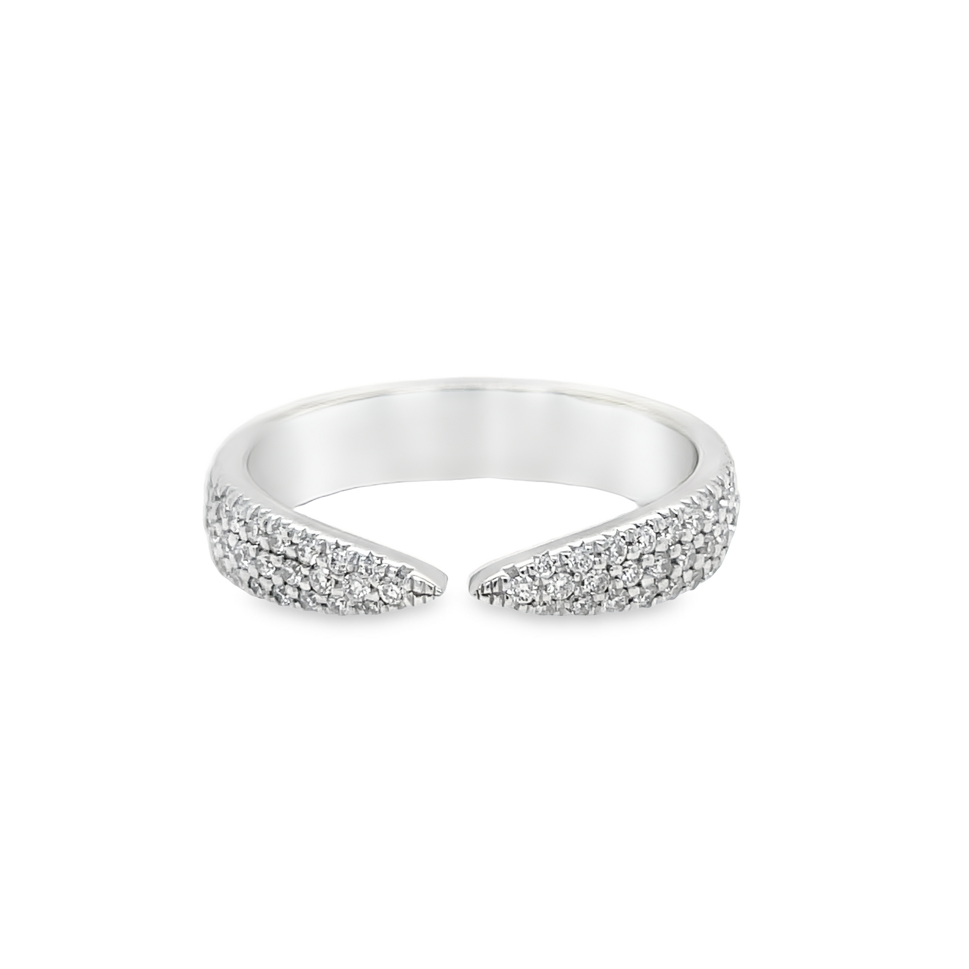 White Gold Open End Ring Top view