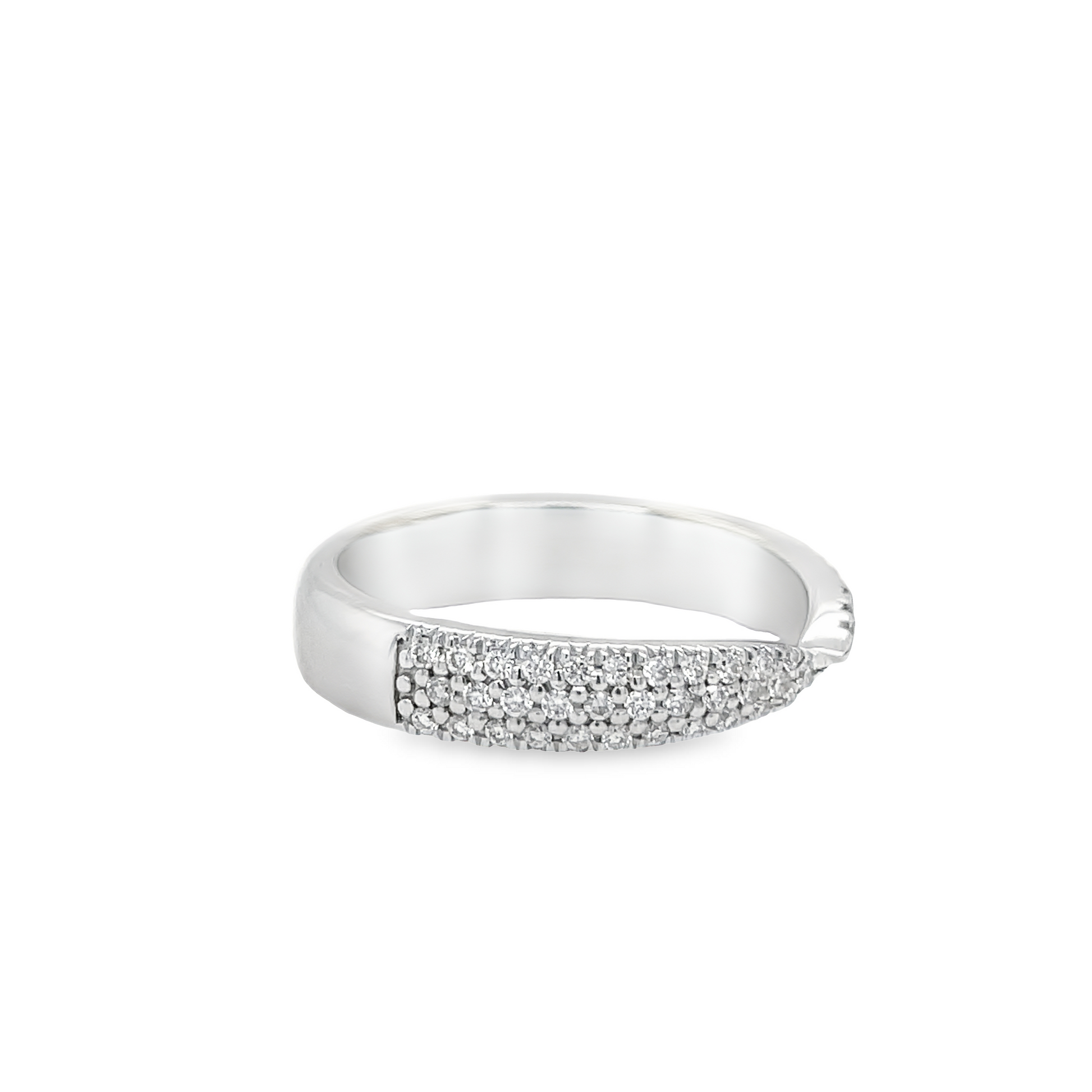 White Gold Open End Ring Side view