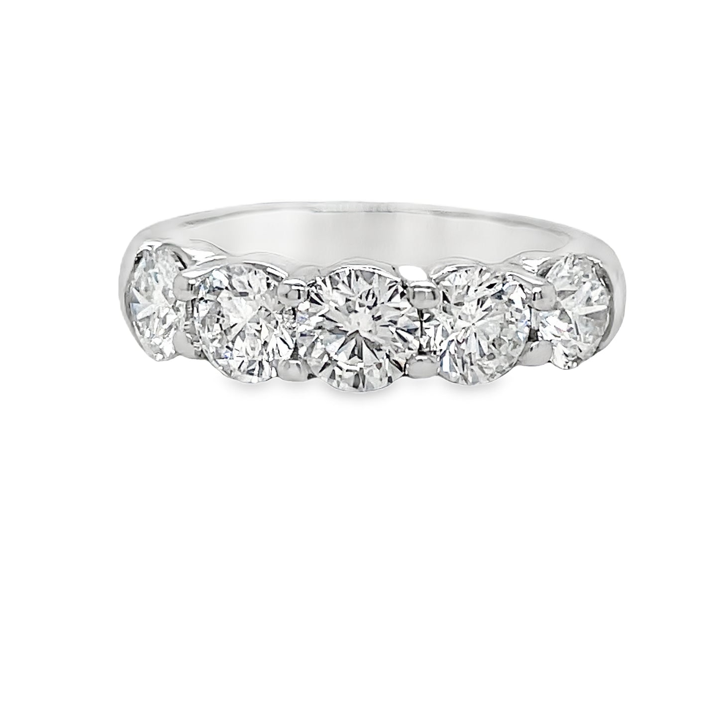 Five Stone Anniversary Band 2.50 cts Front View