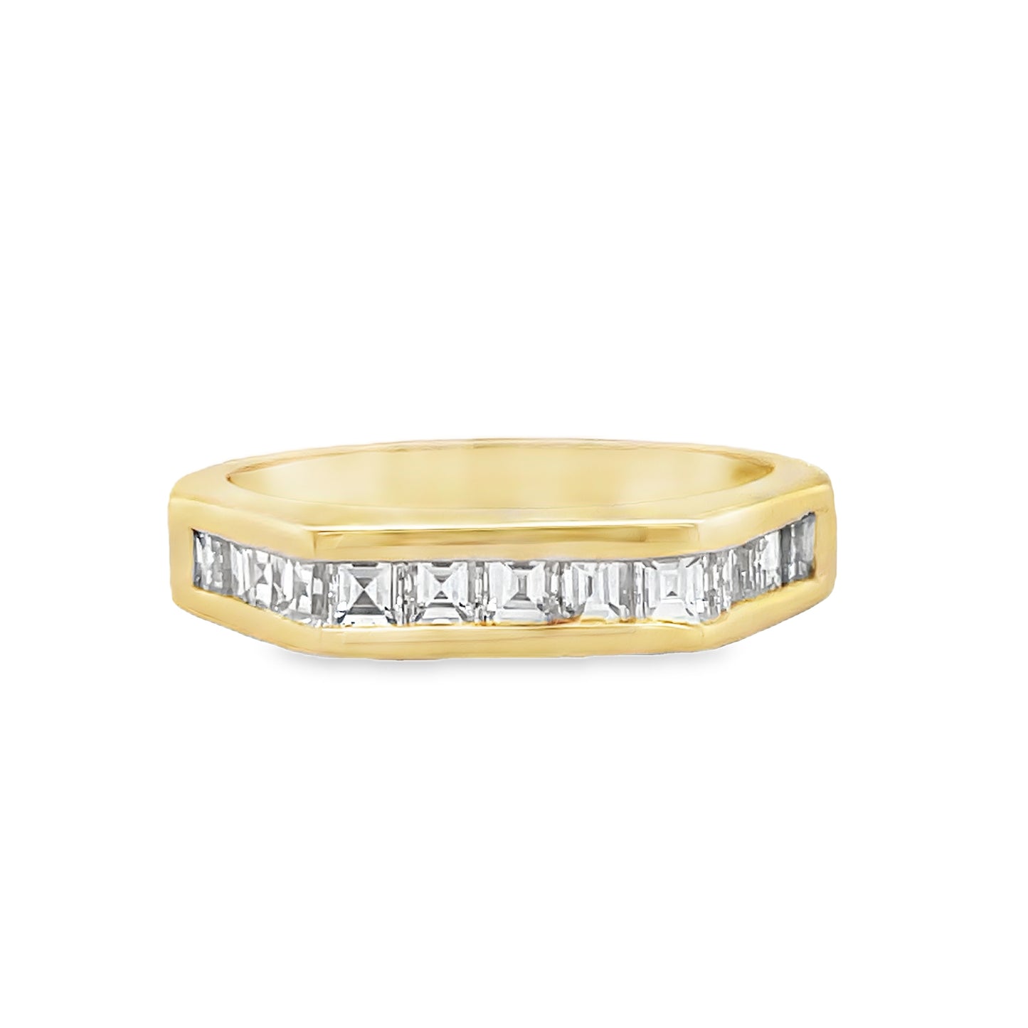Front view of 18k Yellow Gold Estate Stackable Diamond Ring