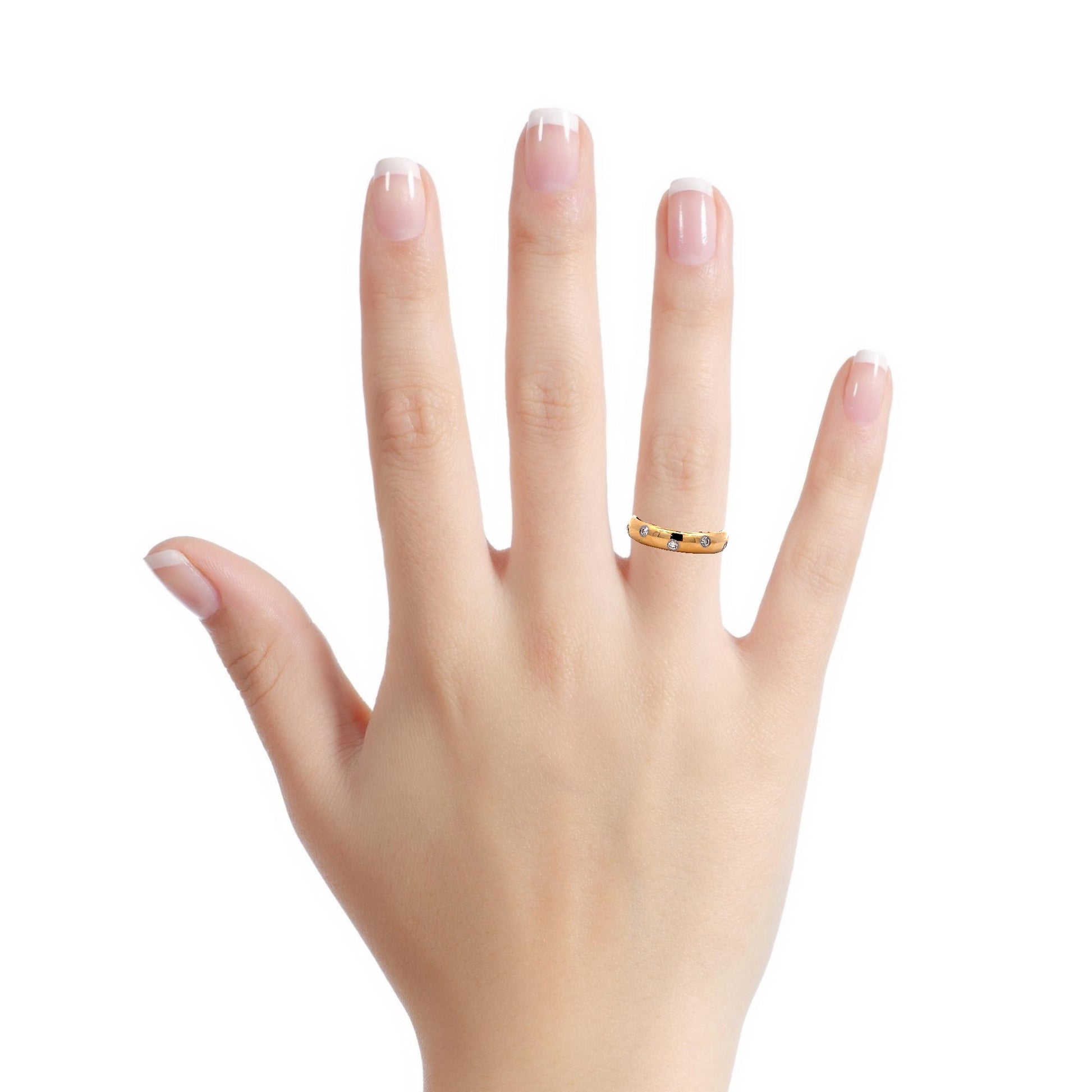 Try On View for Estate Tiffany and Co. 18k Yellow Gold & Platinum Diamond