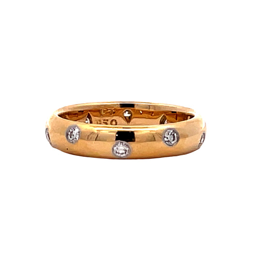 Front view of Estate Tiffany and Co. 18k Yellow Gold & Platinum Diamond