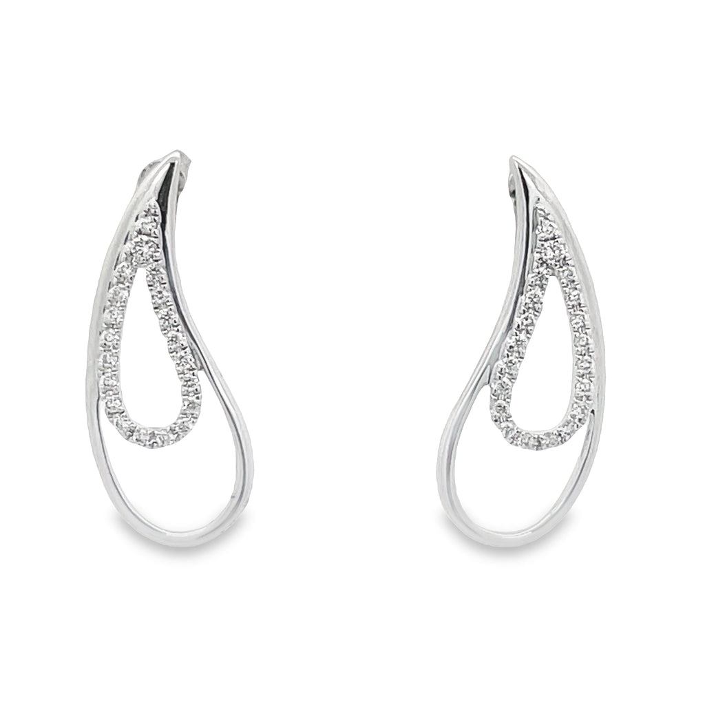 Glam up your look with these dainty 14K tear shape diamond earrings, crafted with 0.30 cts of diamond. These earrings will sparkle for a timeless, romantic look that will get you noticed!