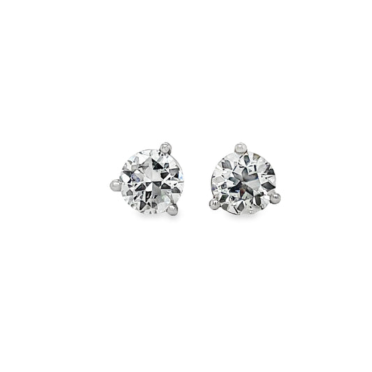 Diamond Stud Earrings 0.62 cts Front view 
