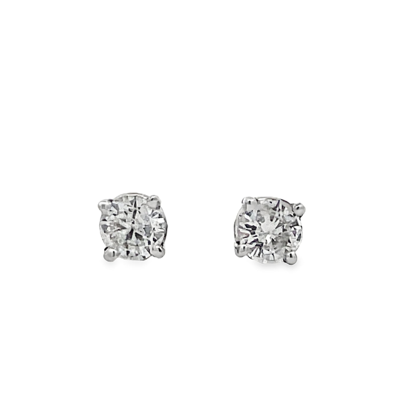 Front view of Diamond Studs 0.36 cts White Gold