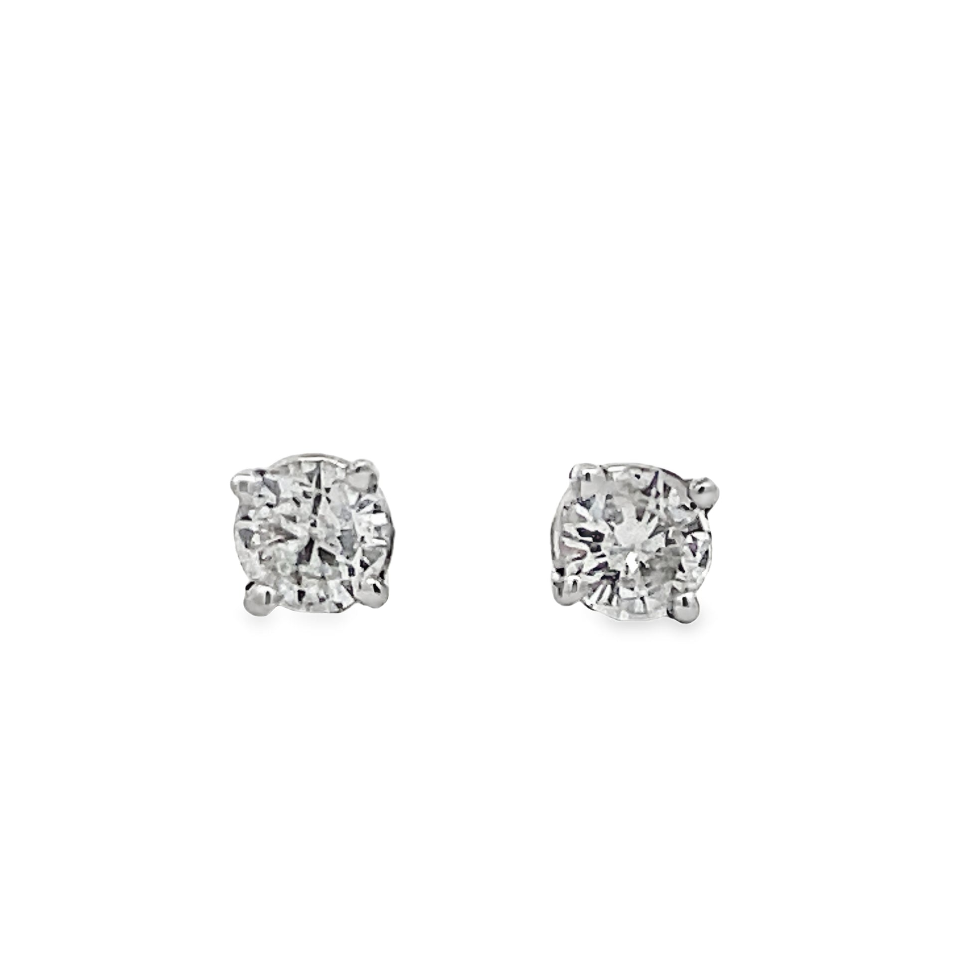 Front view of Diamond Studs 0.36 cts White Gold