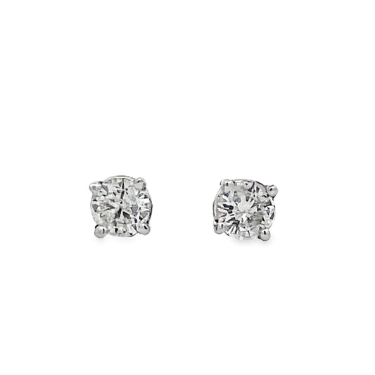 Front view of Diamond Studs 0.36 cts White Gold