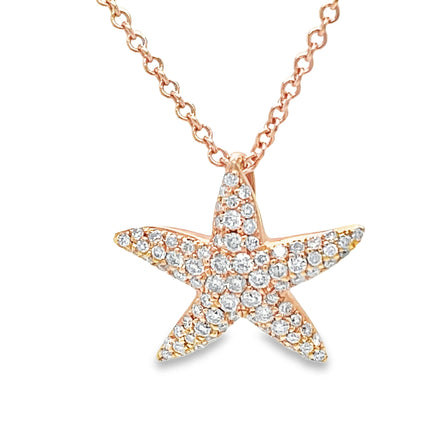 <p>Diamond starfish pendant 0.32 cts set in 18k rose gold.</p> <p>&nbsp;</p> <meta charset="utf-8"> <p><span>Pendant only. Chain not included.</span></p>