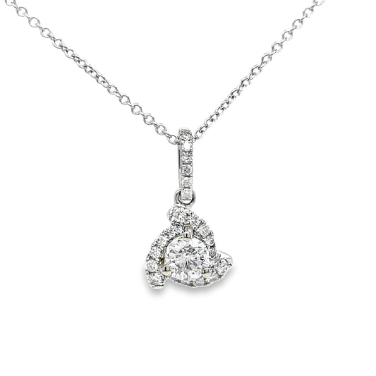 Diamond Swirl Pendant Front view 