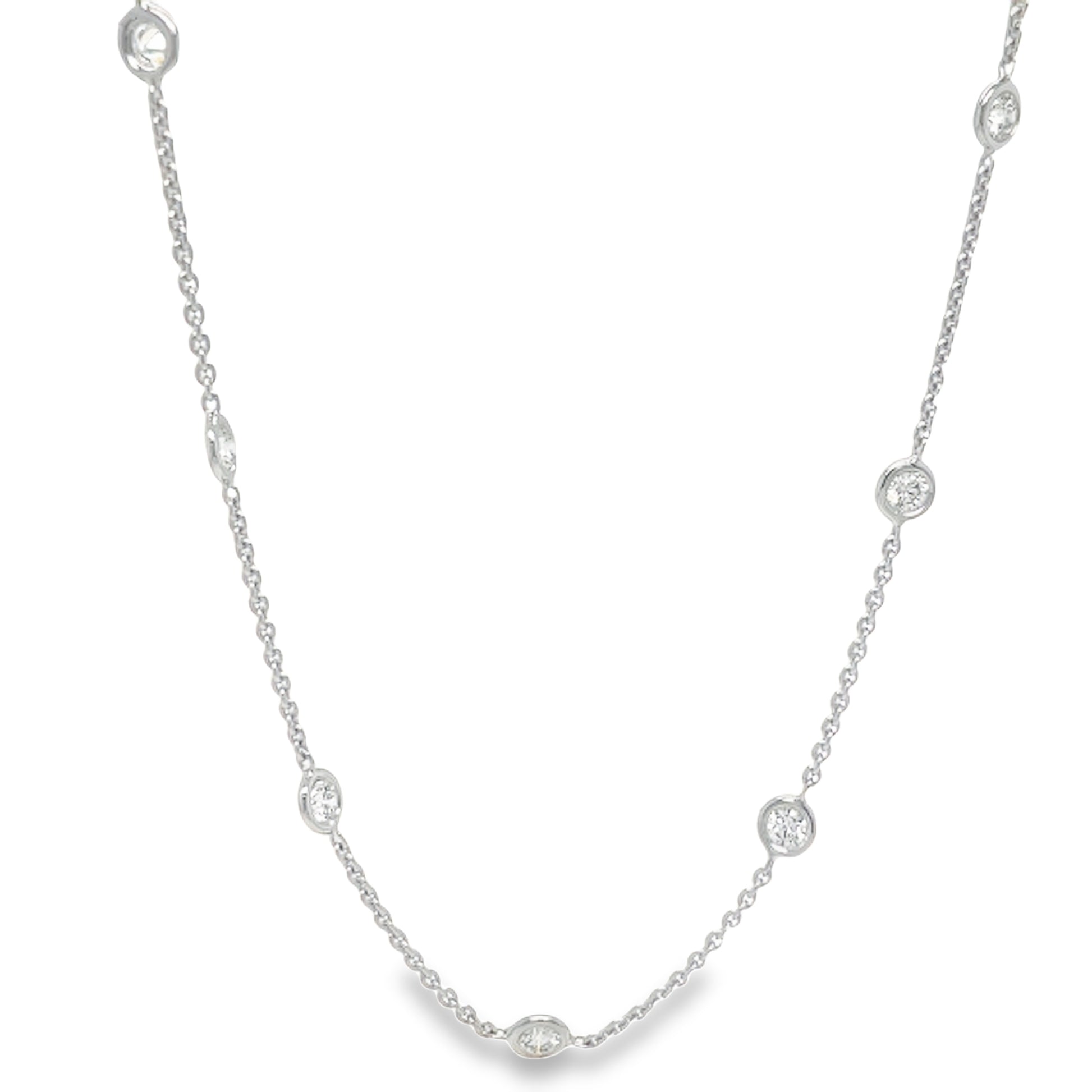 Diamond by the Yard Necklace 0.48 cts Front view 