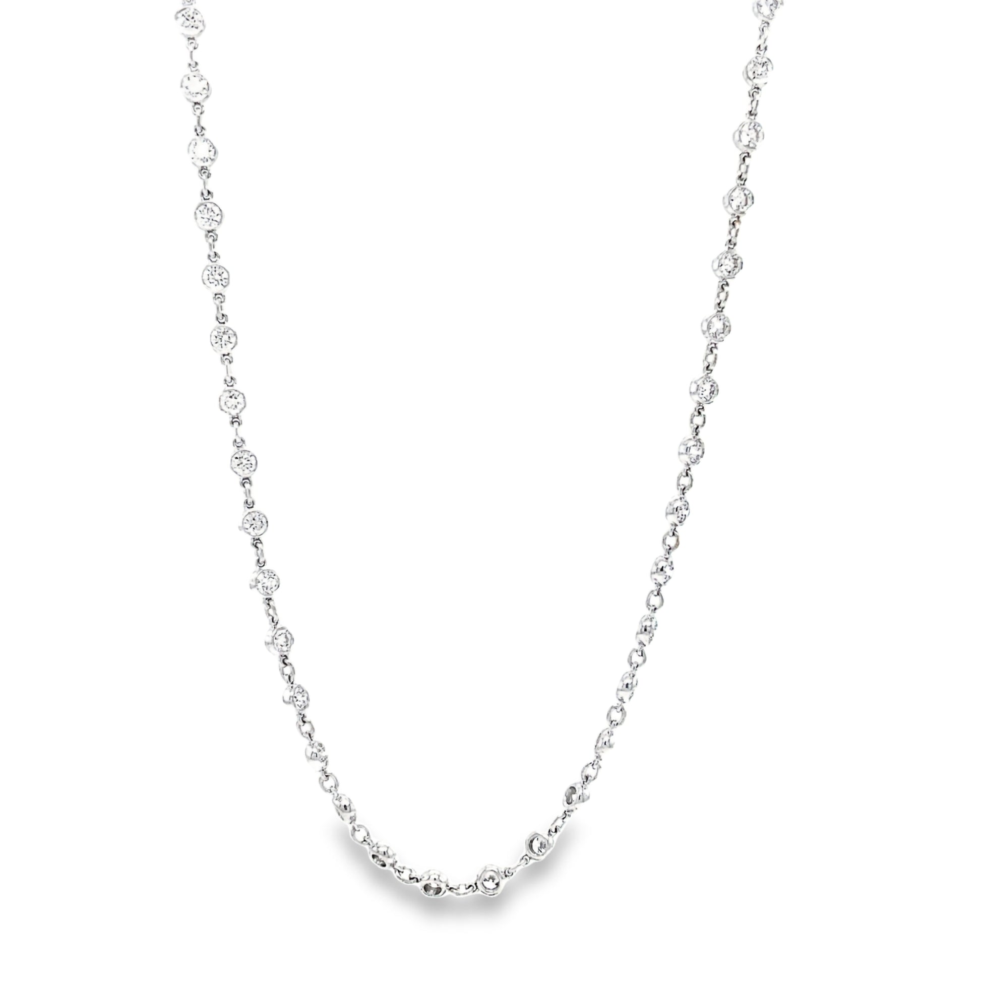 Diamonds By the Yard Chain Necklace 4.14 cts Front view 