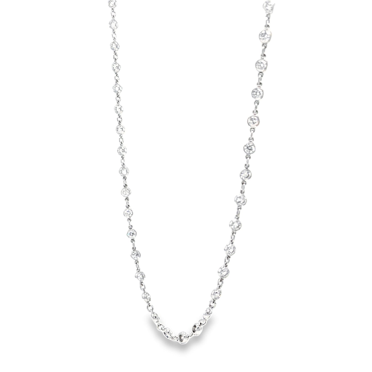 Diamonds By the Yard Chain Necklace 4.14 cts Side view 
