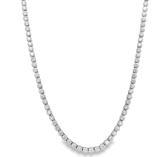 Front view of Diamond Tennis Necklace 8.00 cts