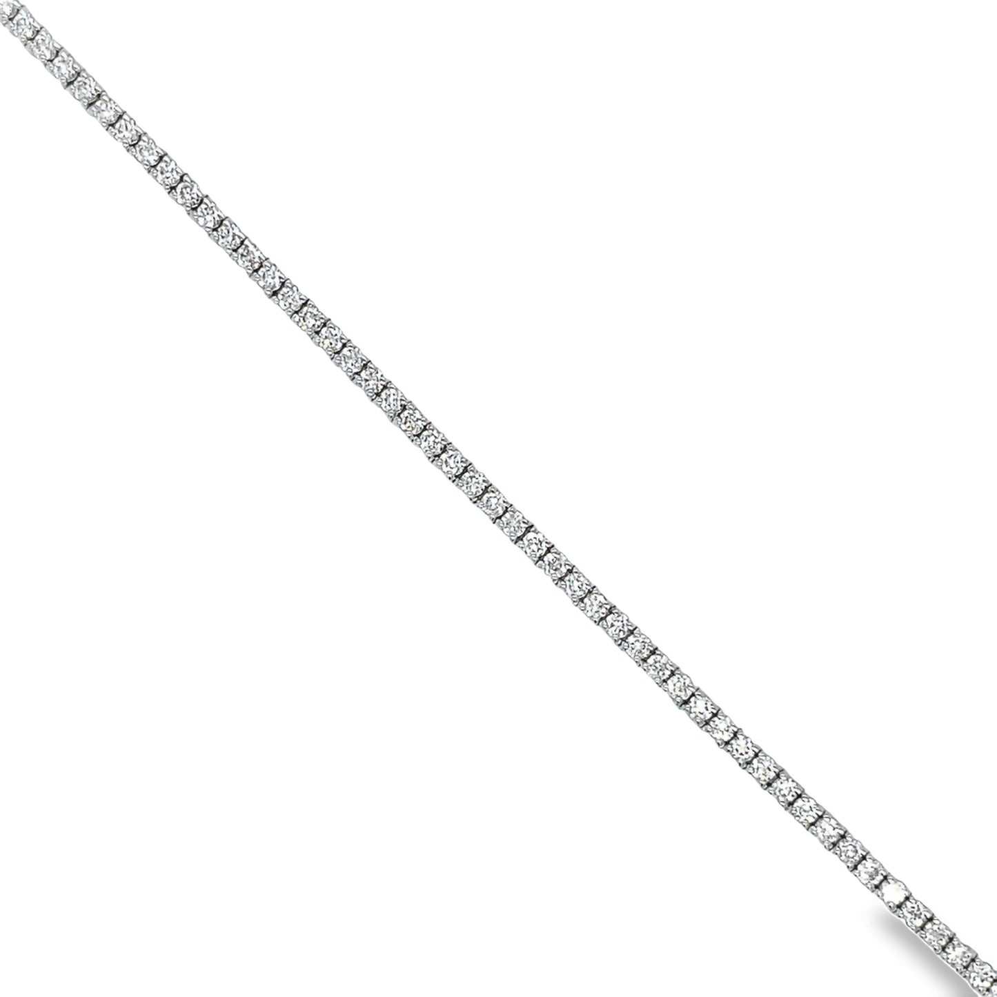 Top view of Diamond Line Tennis Bracelet 1.70 cts 14K White Gold