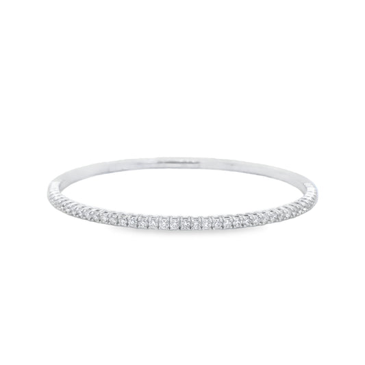 Diamond Flexible Bracelet 2.25 cts White Gold Top view