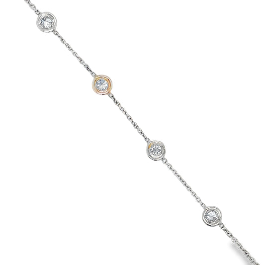 Diamond By The Yard Bracelet 0.60 cts Top View