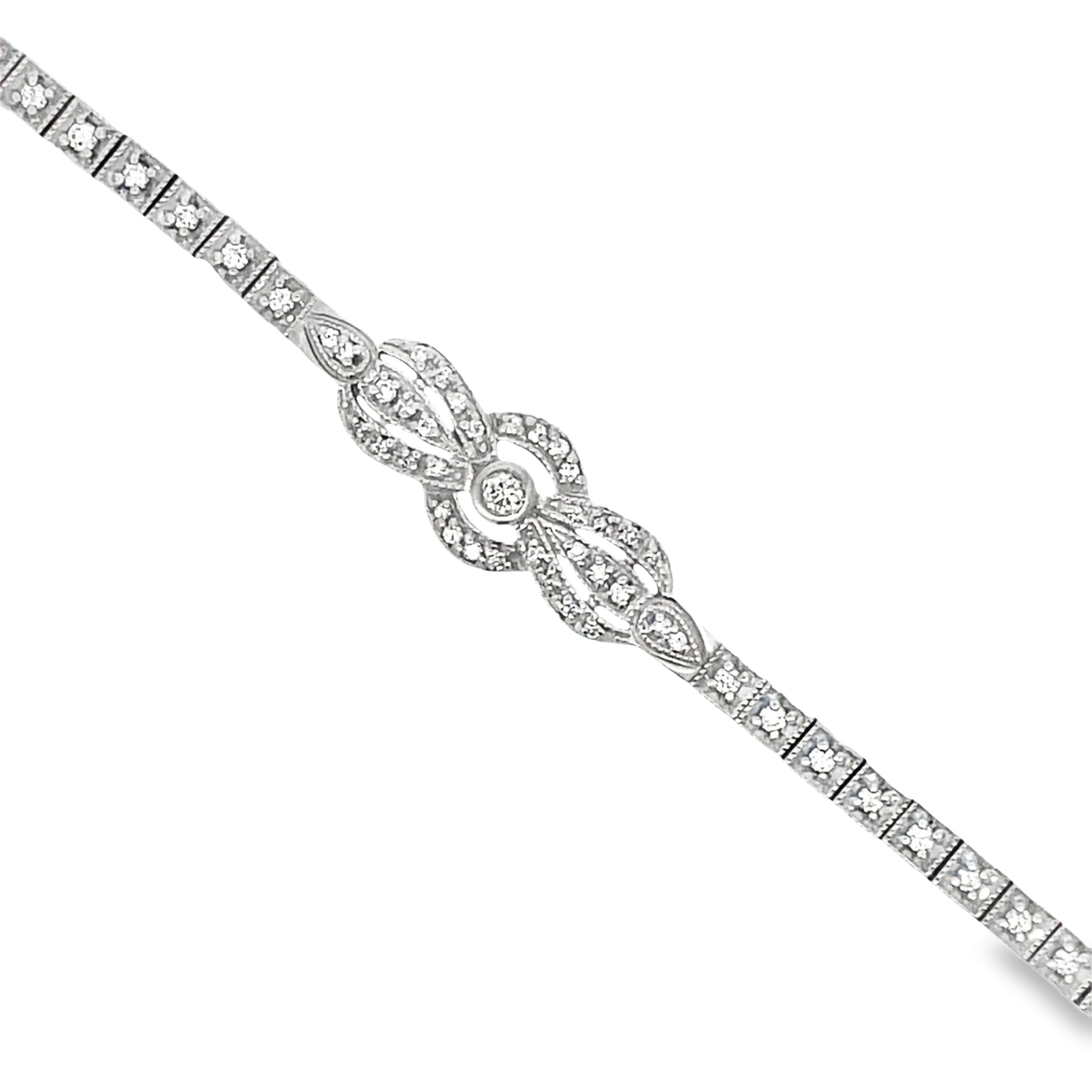 Top view of Estate Diamond Vintage Bracelet