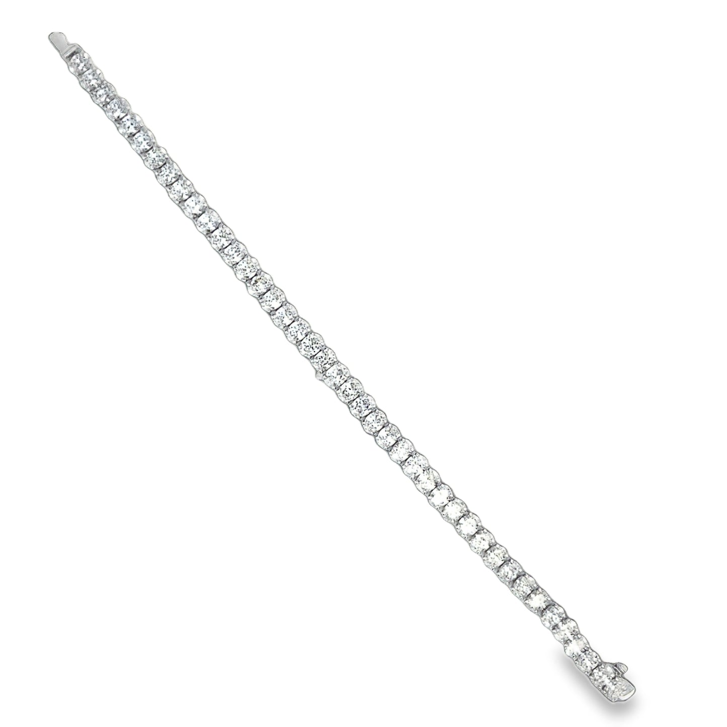 Top view of 18k White Gold Oval Cut Diamonds 13.54 cts 