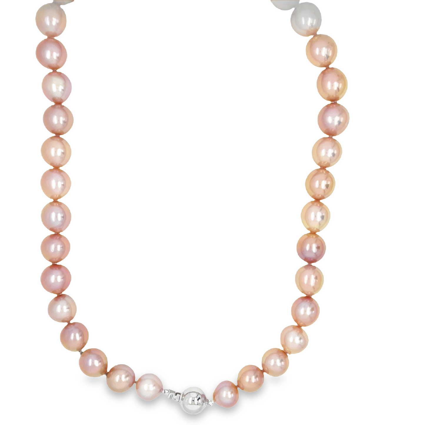 Front view of Edison Freshwater Pearl Necklace 12.00 mm