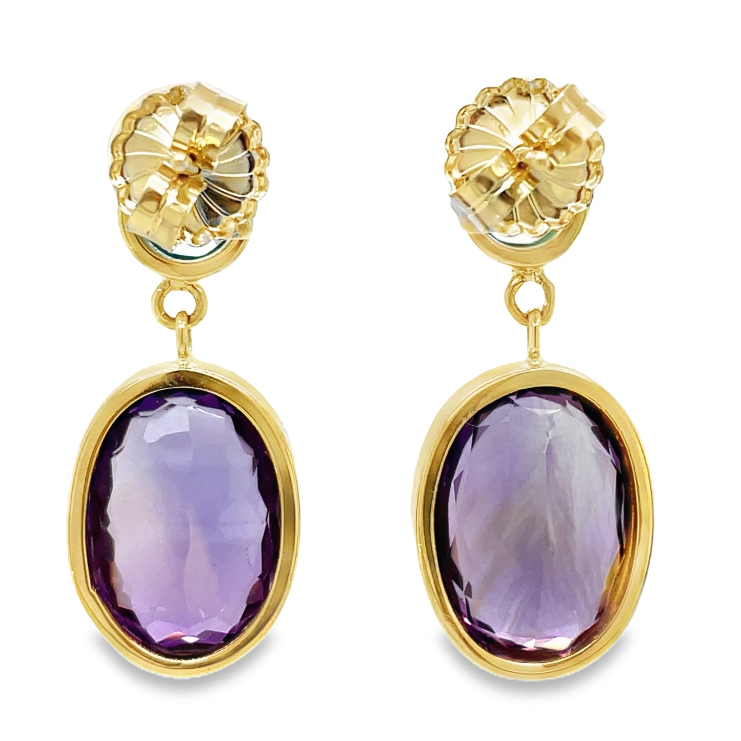 Amethyst and Blue Zircon Back View