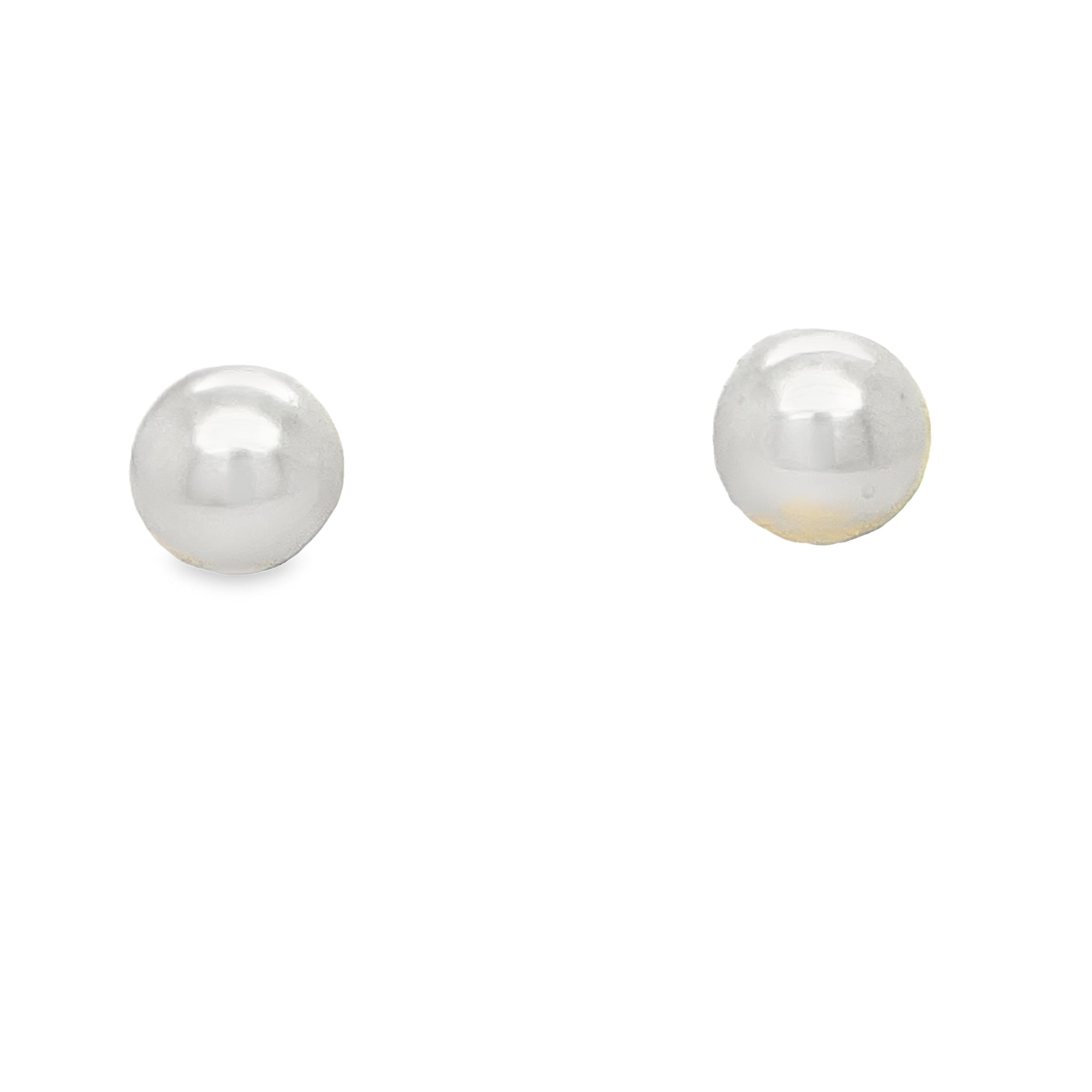 These 14K Gold Pearl Baby Earrings are the perfect choice for class and elegance. Handcrafted with cultured pearls and 14k yellow gold, these earrings will be cherished for years as a timeless reminder of style. The screwbacks provide a secure fit, making them safe for little ears.