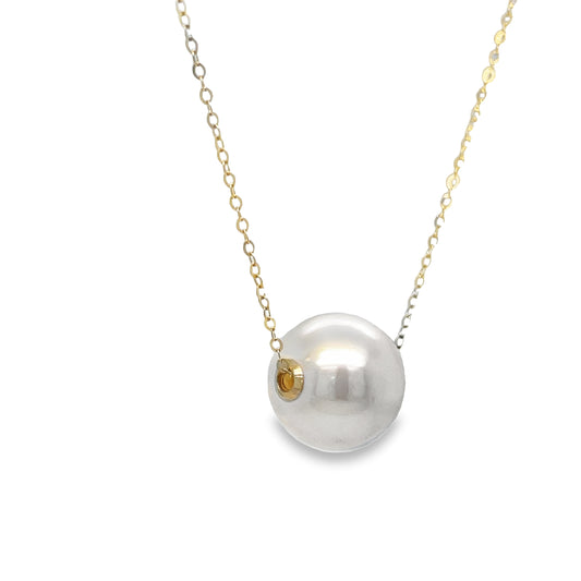 South Sea Single Pearl Necklace 12.00 mm Side view 