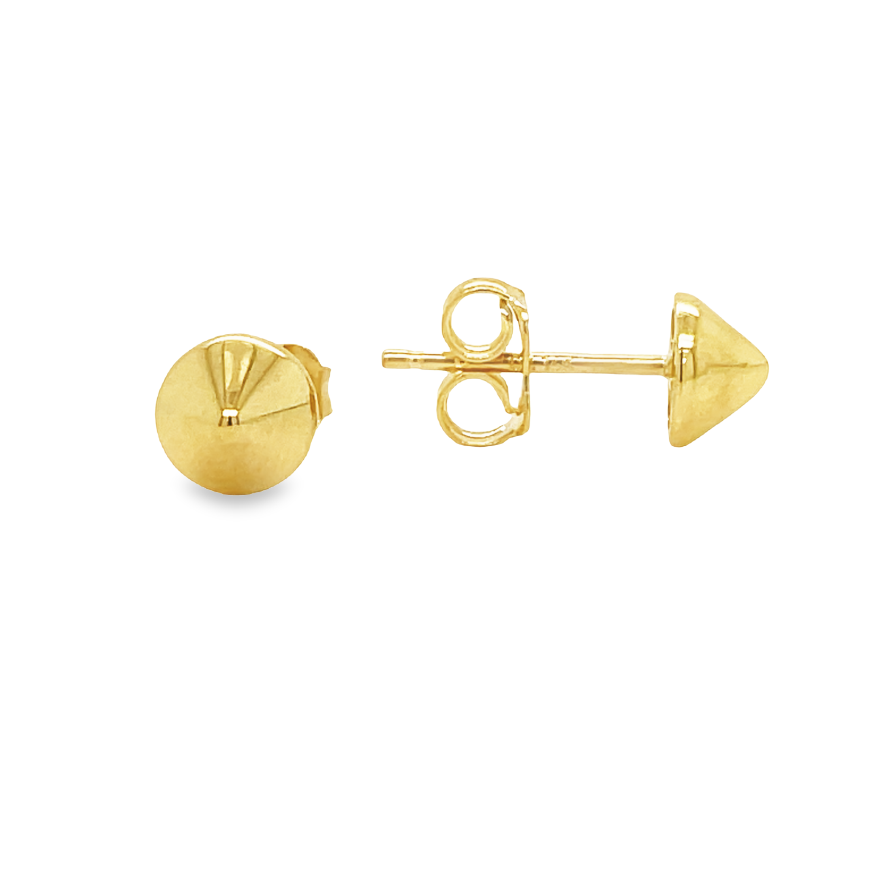 These stunning Italian-made earrings feature a classic point pair crafted from 14k yellow gold. The locket and key measure 6.00 m with friction backs for secure wear. A perfect addition to any jewelry collection.      