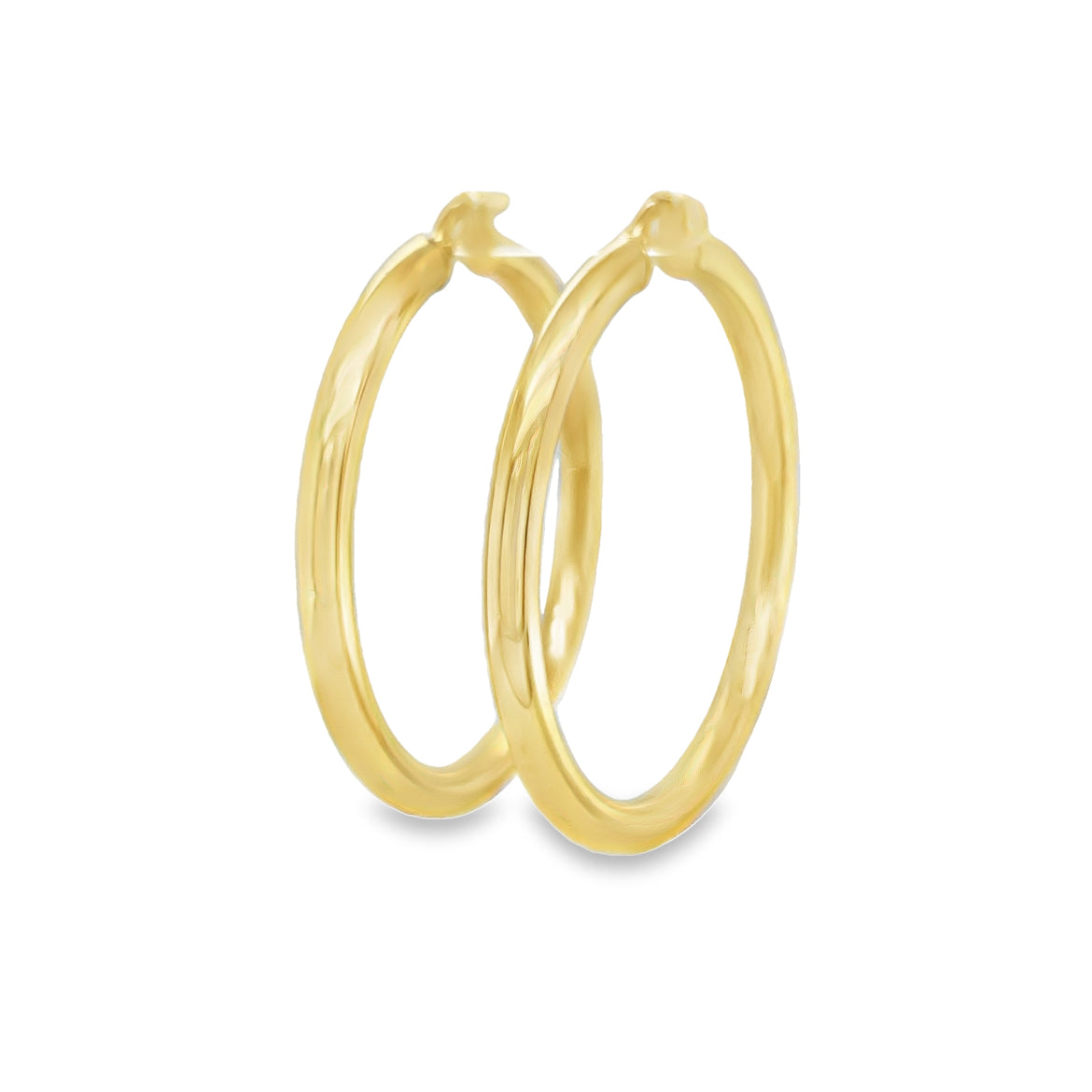 Experience elegance and style with our 14k Italian Yellow Gold Small Hoop Earrings! These beautiful earrings are crafted with 14k yellow gold and measure 4.00 mm thick. The secure lever system ensures they stay in place all day, making these 1-1/2" hoop earrings the perfect addition to any outfit. Elevate your look with these versatile and timeless earrings.