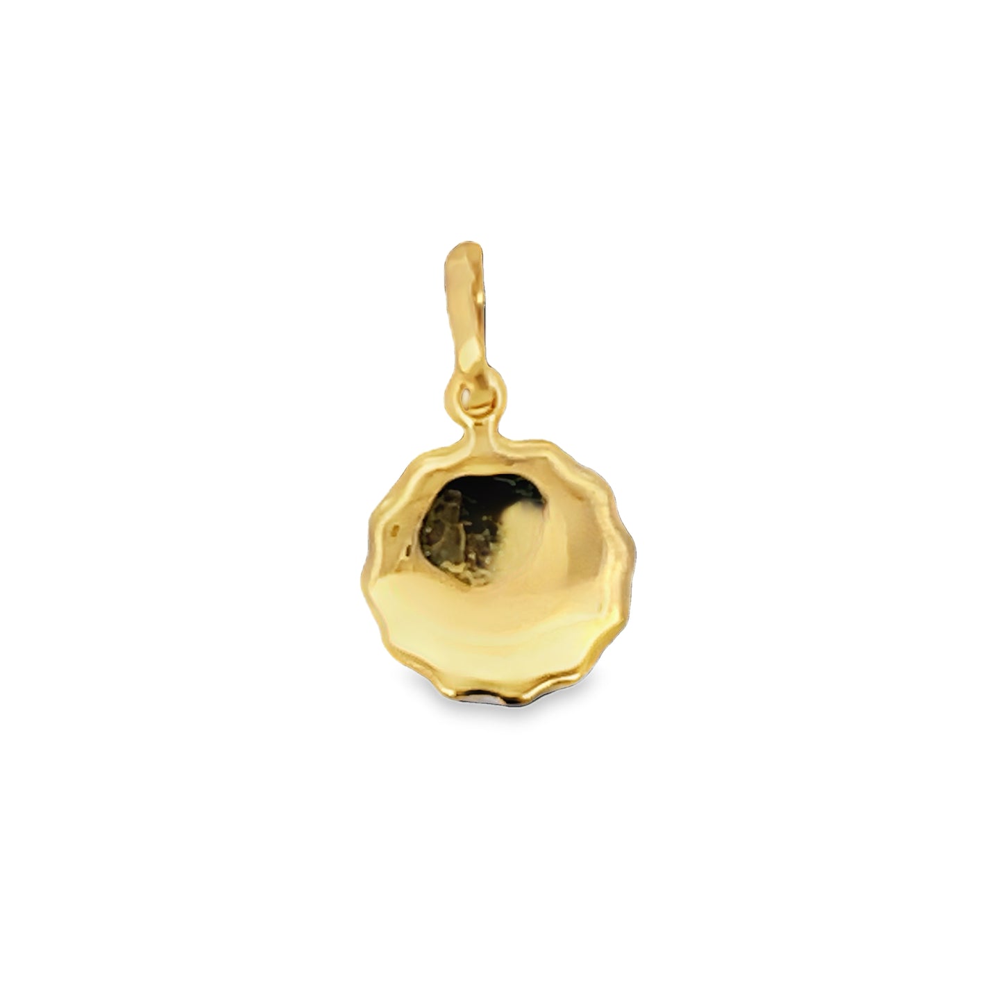 Back view of 14k Italian Made Guardian Angel Charm Pendant