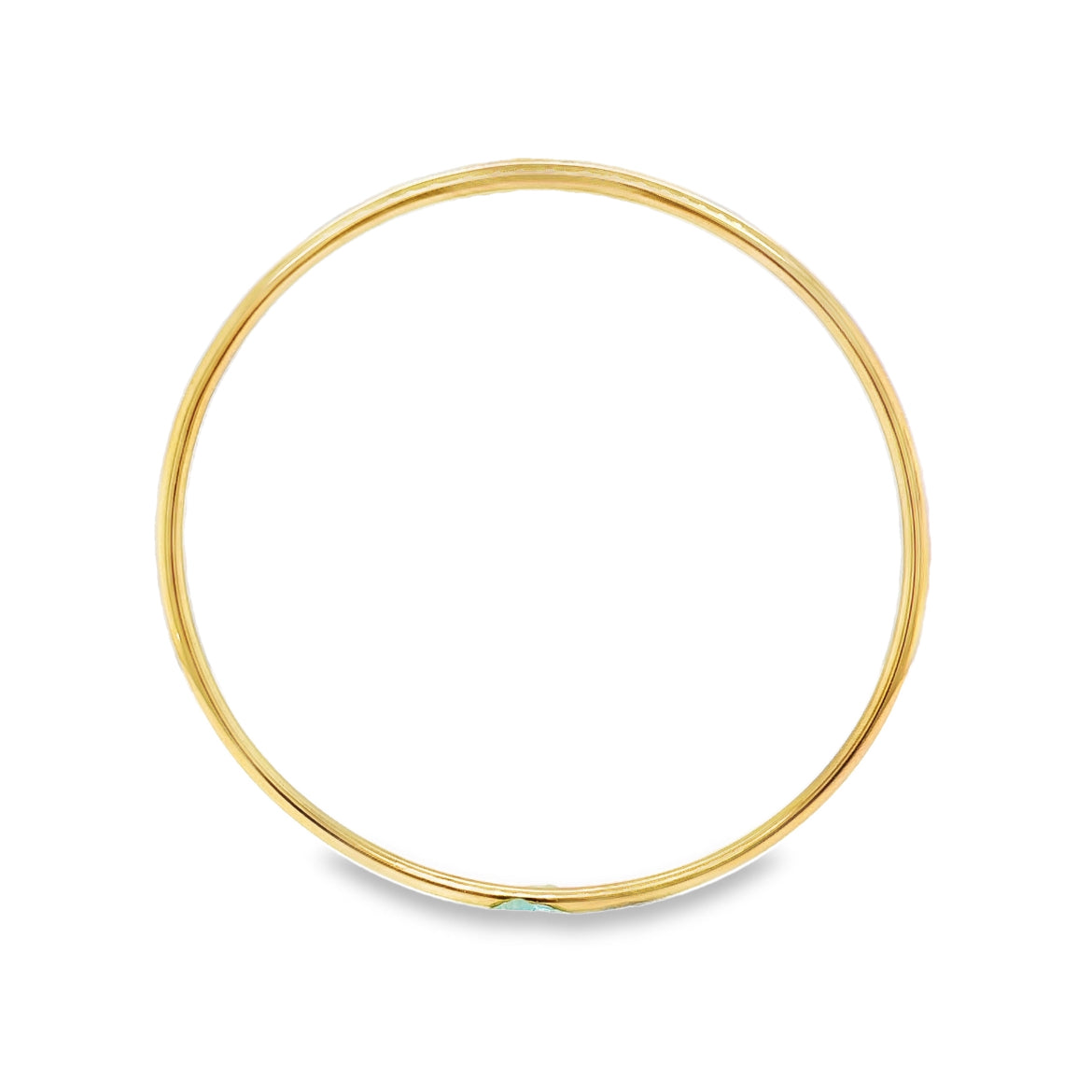 10k Classic Slip-on Bangle Bracelet 6.3 dwt Top view