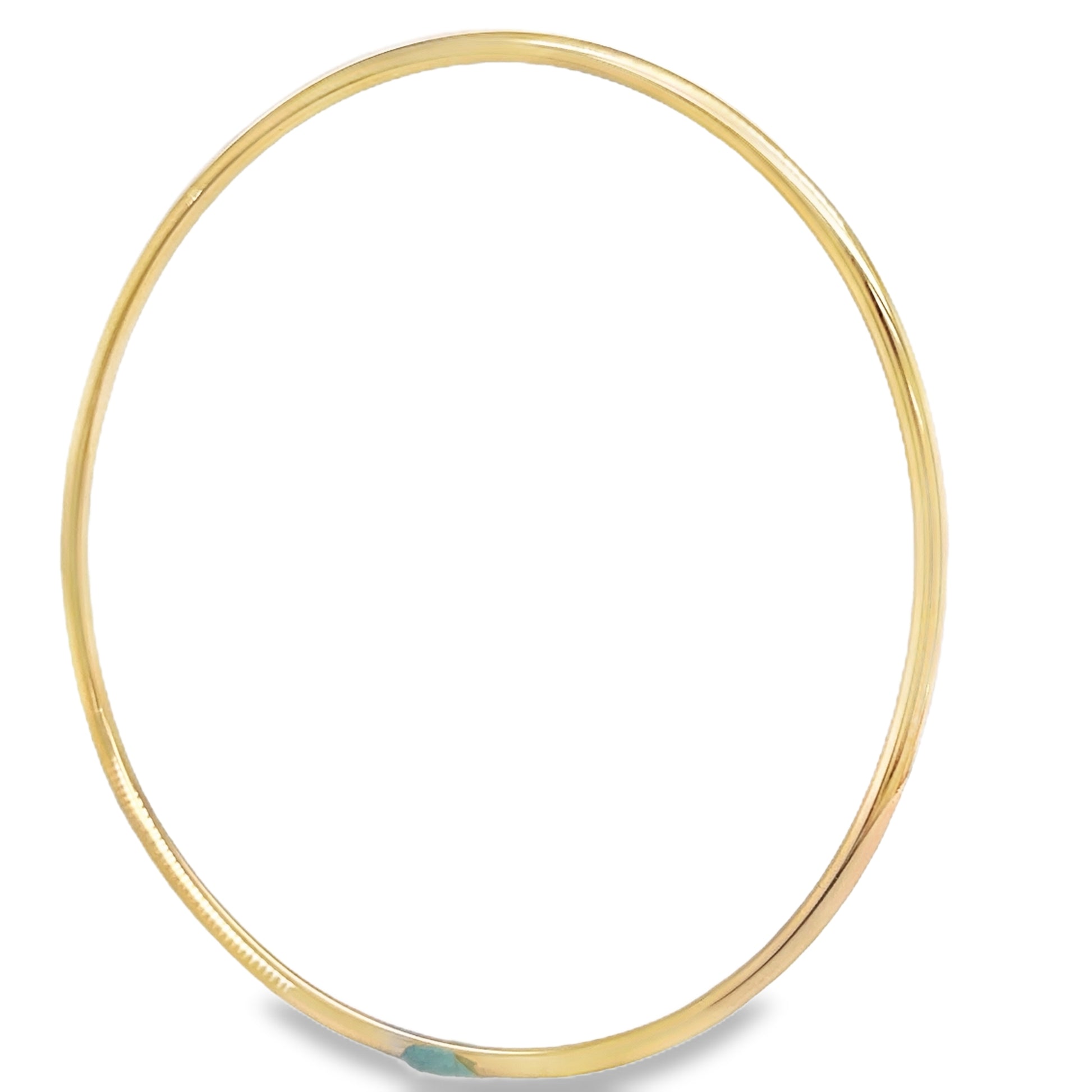10k Classic Slip-on Bangle Bracelet 6.3 dwt Side view