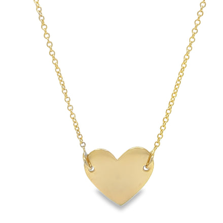Fall in love with our 14k Yellow Gold Attached Heart Necklace! Made with a stunning 14k yellow gold heart pendant and an 18" chain, this necklace is the perfect touch of elegance and romance. A must-have for anyone who loves to sparkle and shine.
