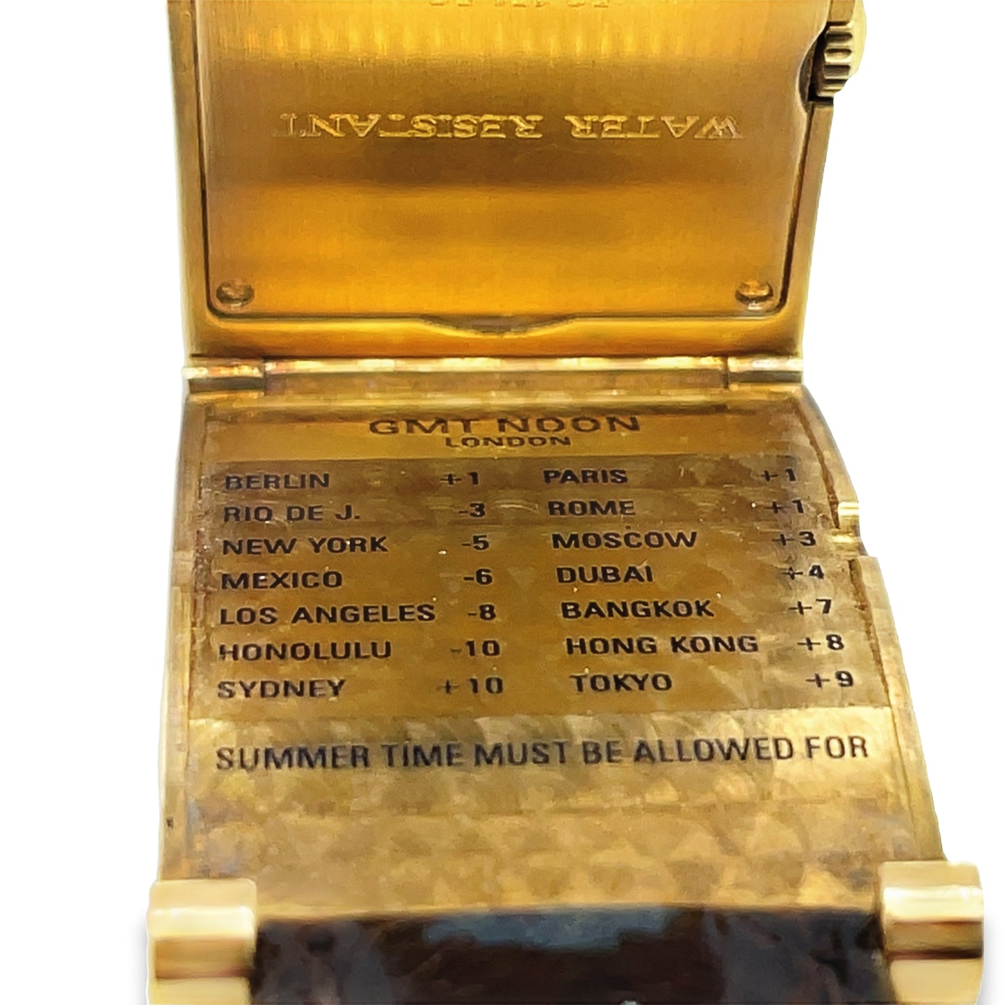18k Yellow Gold Tabogan Corum Watch Inside view