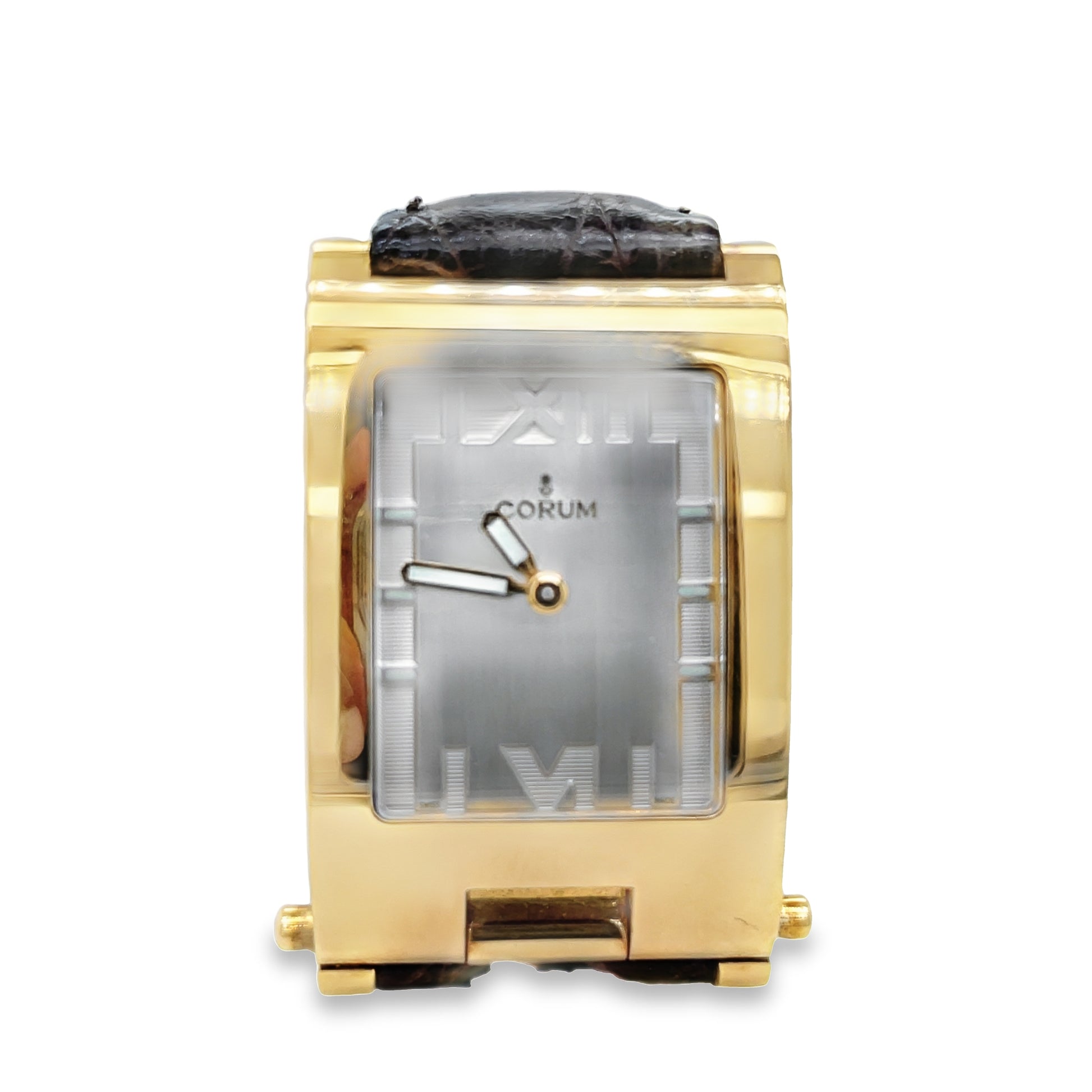 18k Yellow Gold Tabogan Corum Watch Front view
