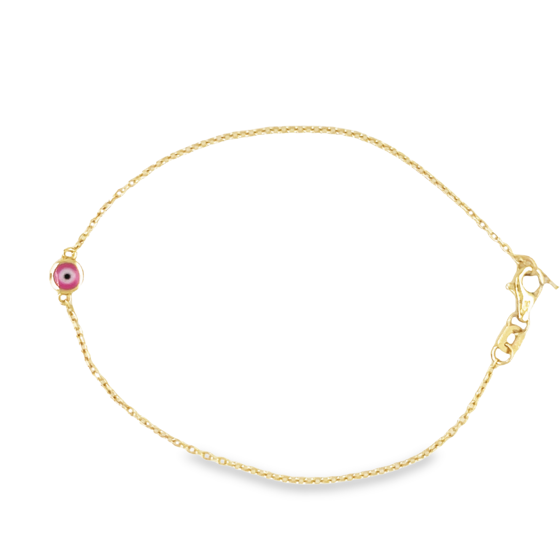 Evil Eye Children Bracelet Top view clasp fastened