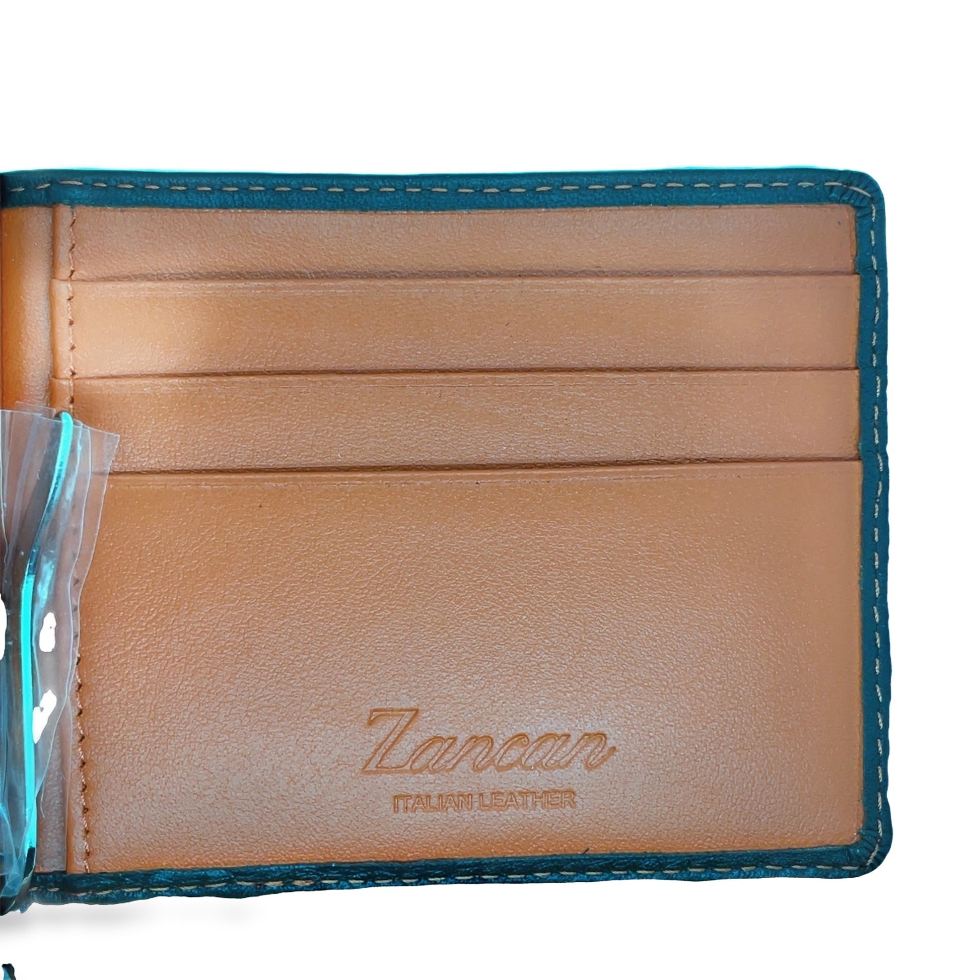 Top view of Zancan Italian Made Leather Wallet - Small