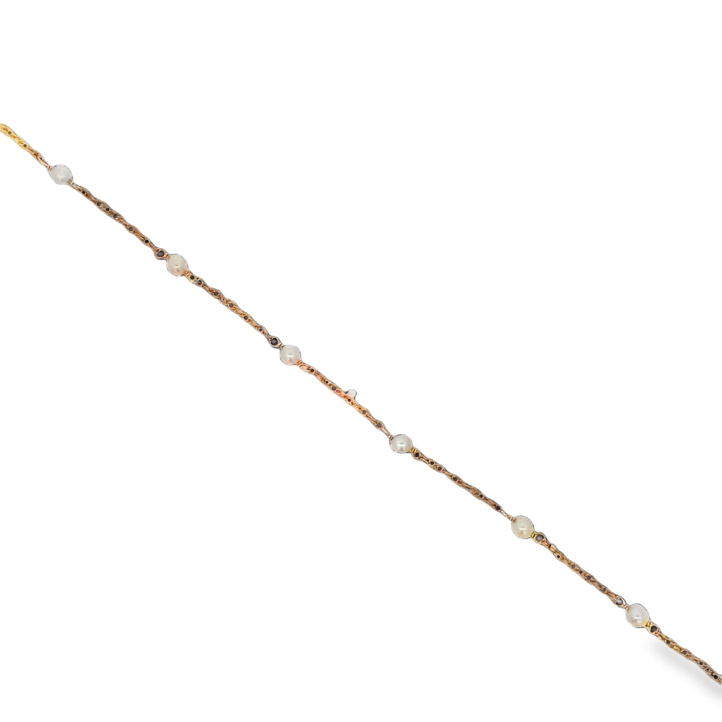 Top View Of Cultured Pearl Anklet