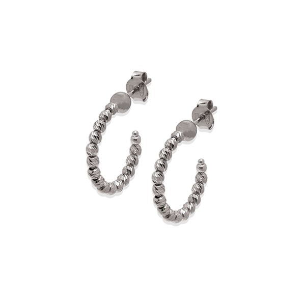 Sparkle and shine with these exquisite Sterling Silver Bead Earrings! The perfect combination of elegance and style, these earrings are crafted with high-quality materials to provide a stunning addition to any outfit. Wear them for a touch of luxury and to elevate your look. 20.00 mm size 
