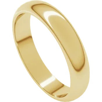 14k Yellow Gold Wedding Band Comfort Fit 4.00 mm