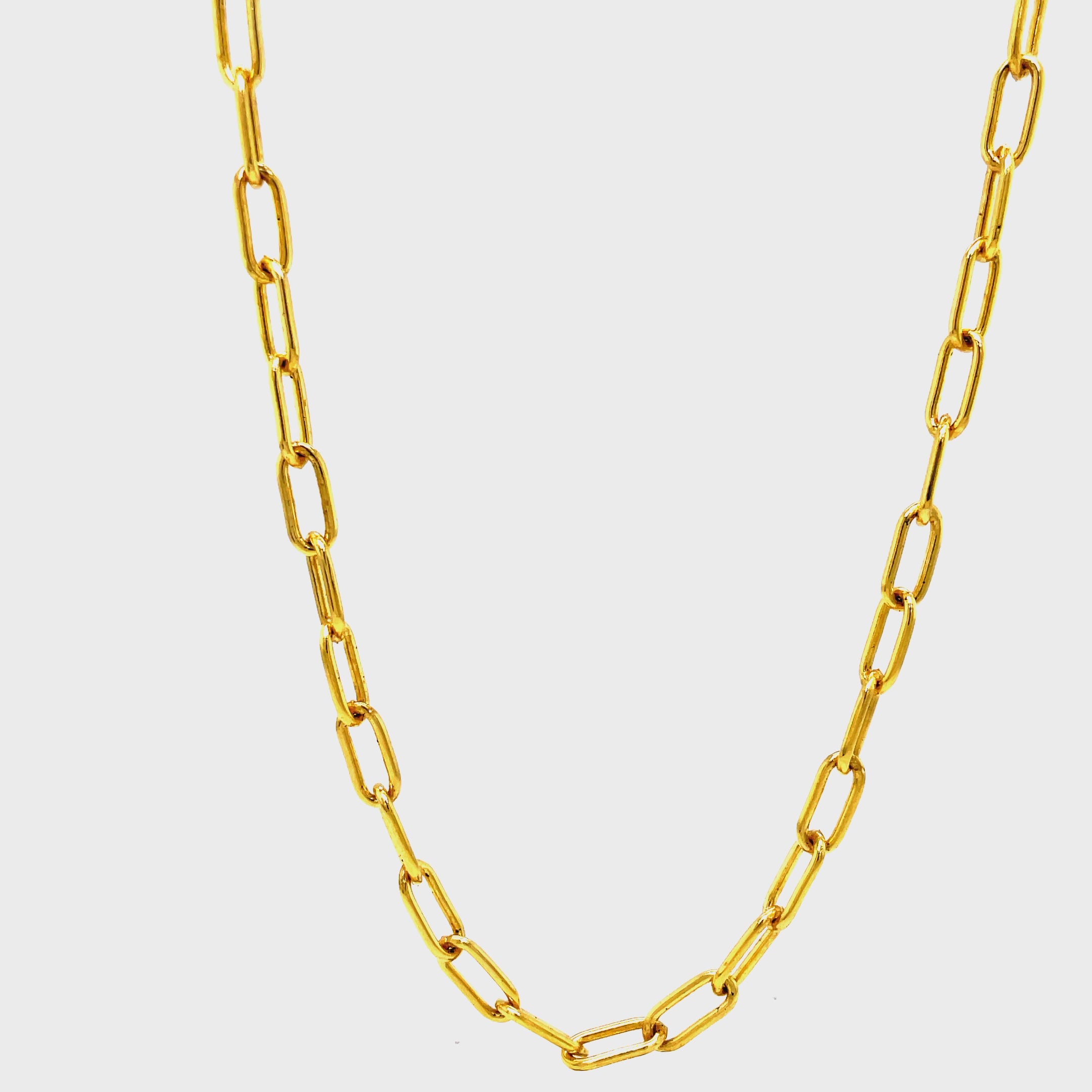 Elevate your style with our 14K Italian Gold Fancy Link Chain Necklace, handmade in Italy for superior quality. Featuring a secure lobster clasp and a versatile 20" length, this open link chain adds a touch of sophistication to any outfit. Make a statement with this timeless piece!

