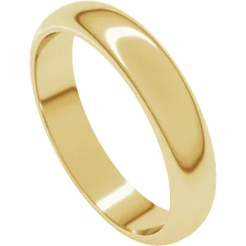 14k Yellow Gold Wedding Band Standard 4.00 mm